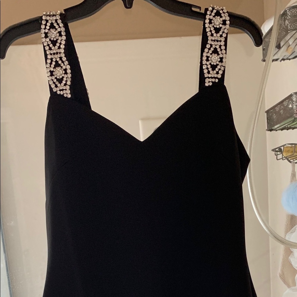 TED BAKER EVENING  EMBELLISHED STRAP DRESS